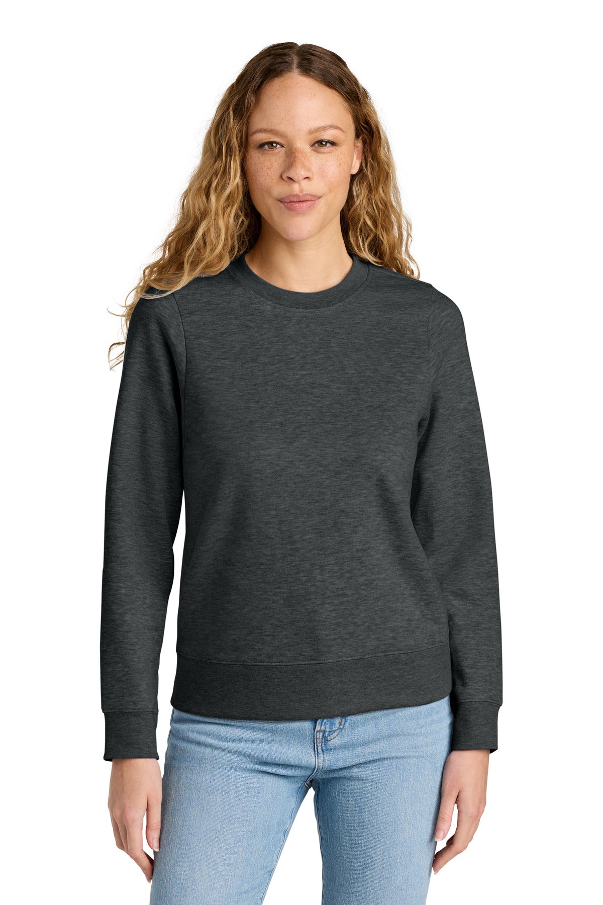 Custom Embroidery or DTF Print - District ®  Women's V.I.T. ™  Fleece Crew DT6105