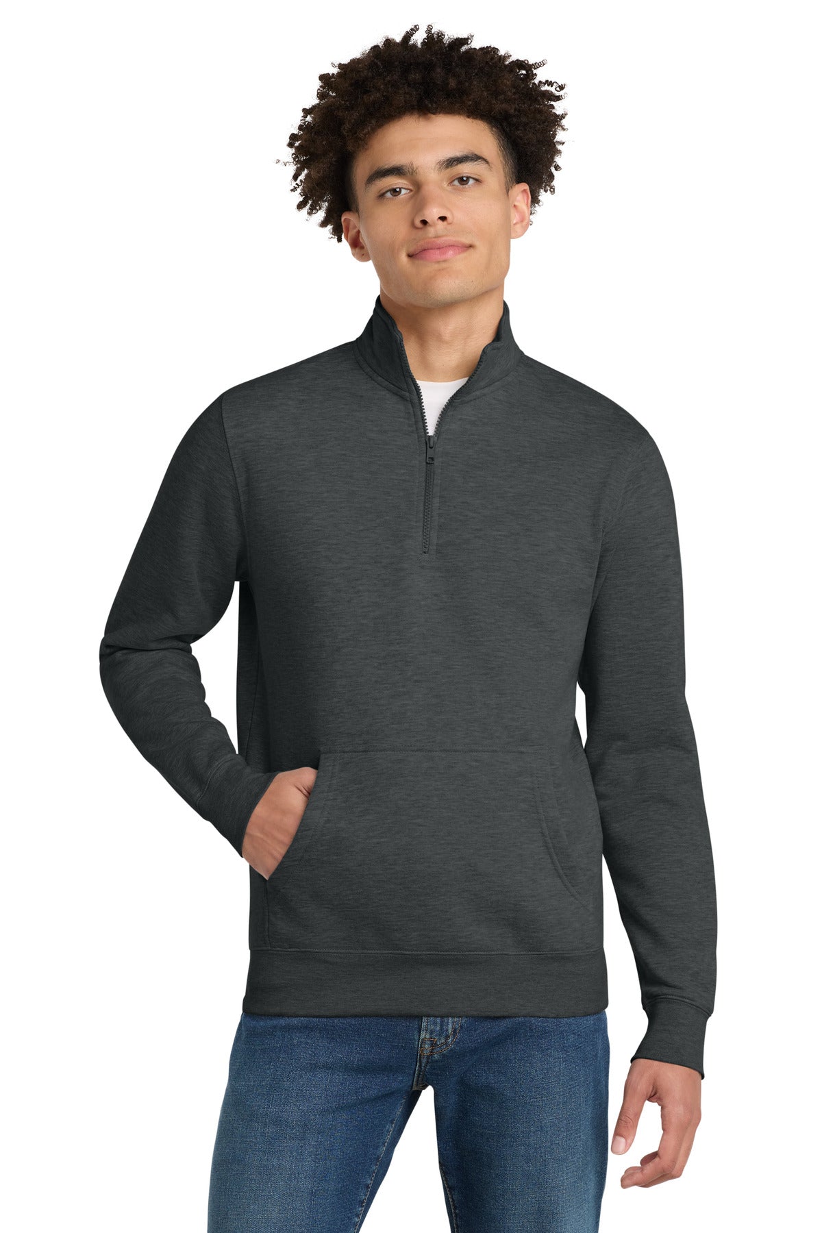 Custom Embroidery or DTF Print - District ®  V.I.T. ™ Fleece 1/4-Zip DT6106