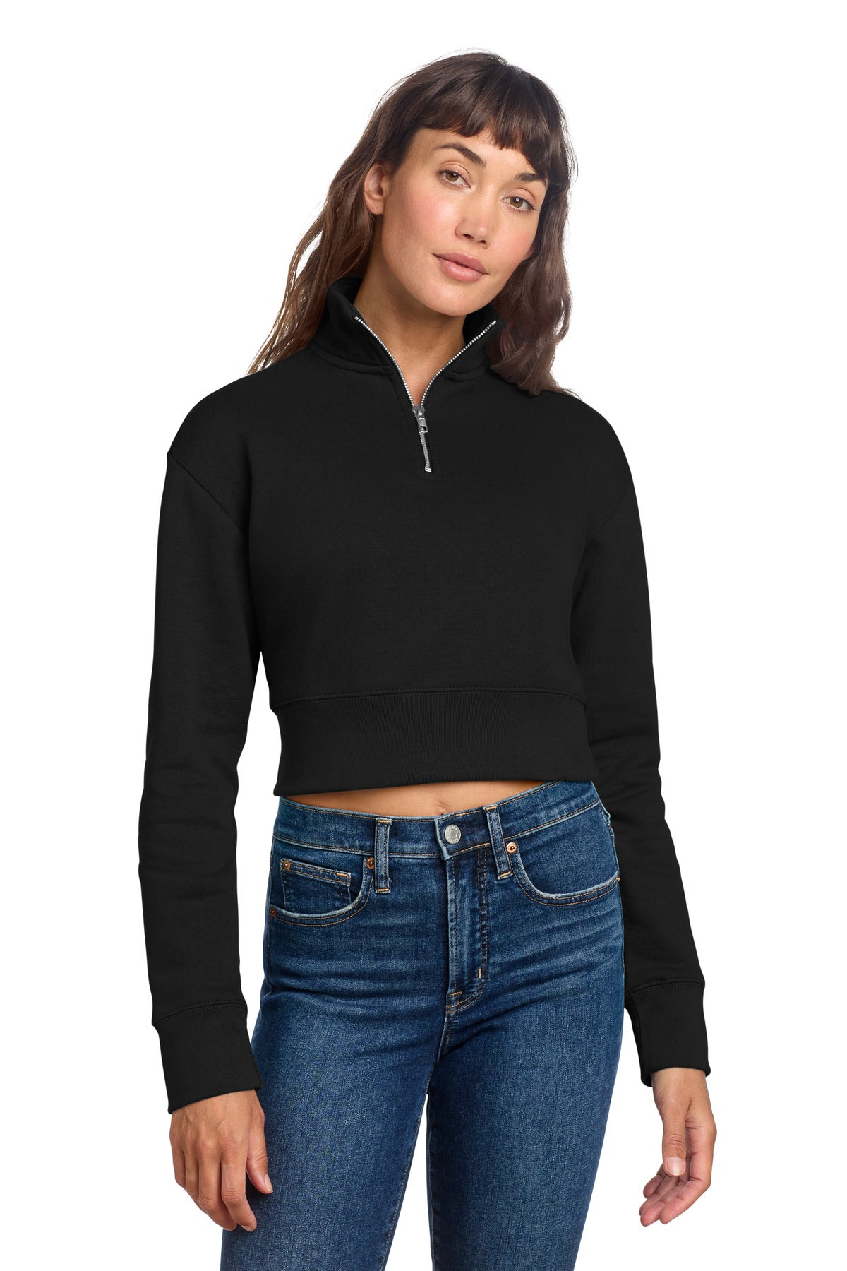 Custom Embroidery or DTF Print - District ®  Women's V.I.T. ™  Fleece 1/2-Zip DT6111