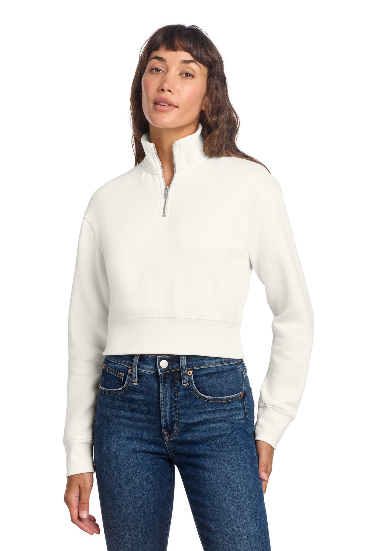 Custom Embroidery or DTF Print - District ®  Women's V.I.T. ™  Fleece 1/2-Zip DT6111