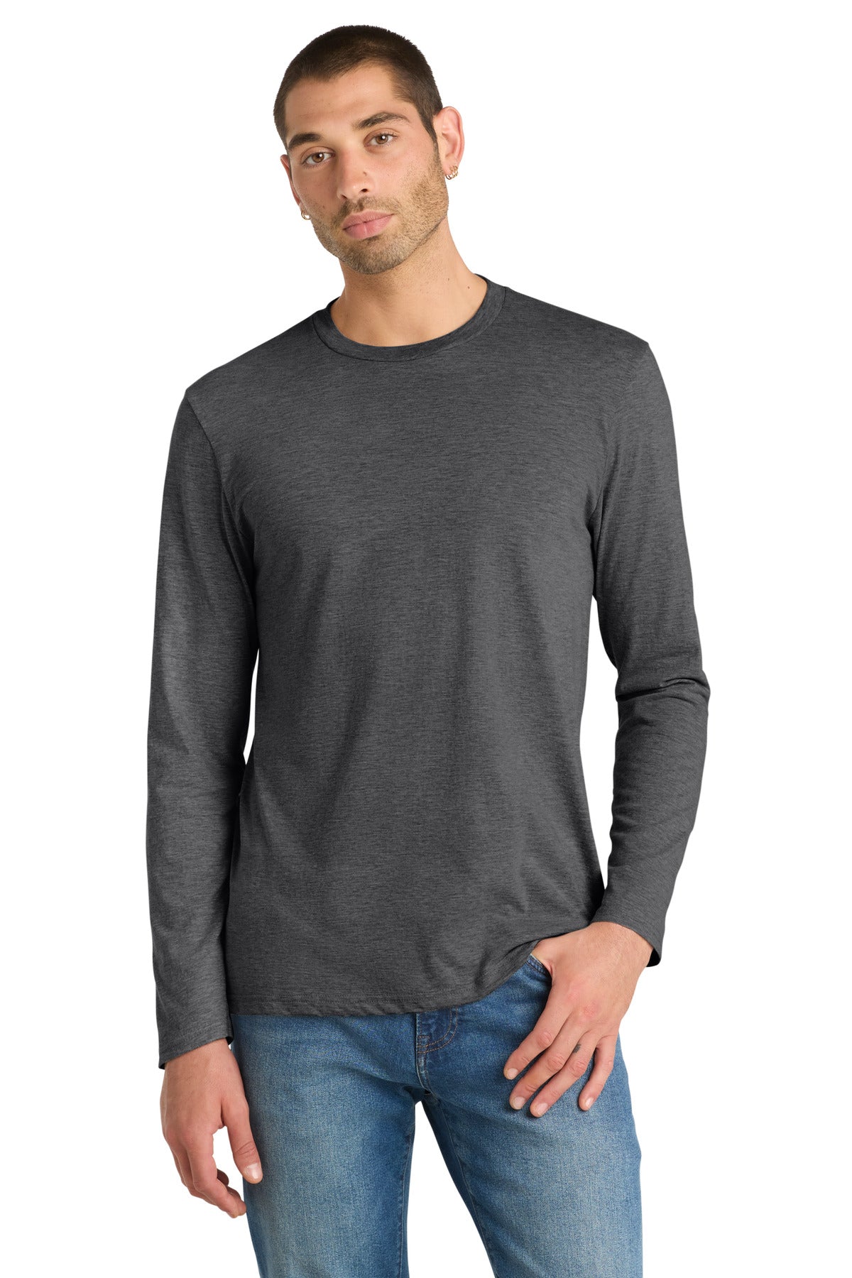 Custom Embroidery or DTF Print - District ®  Very Important Tee ®  Long Sleeve. DT6200