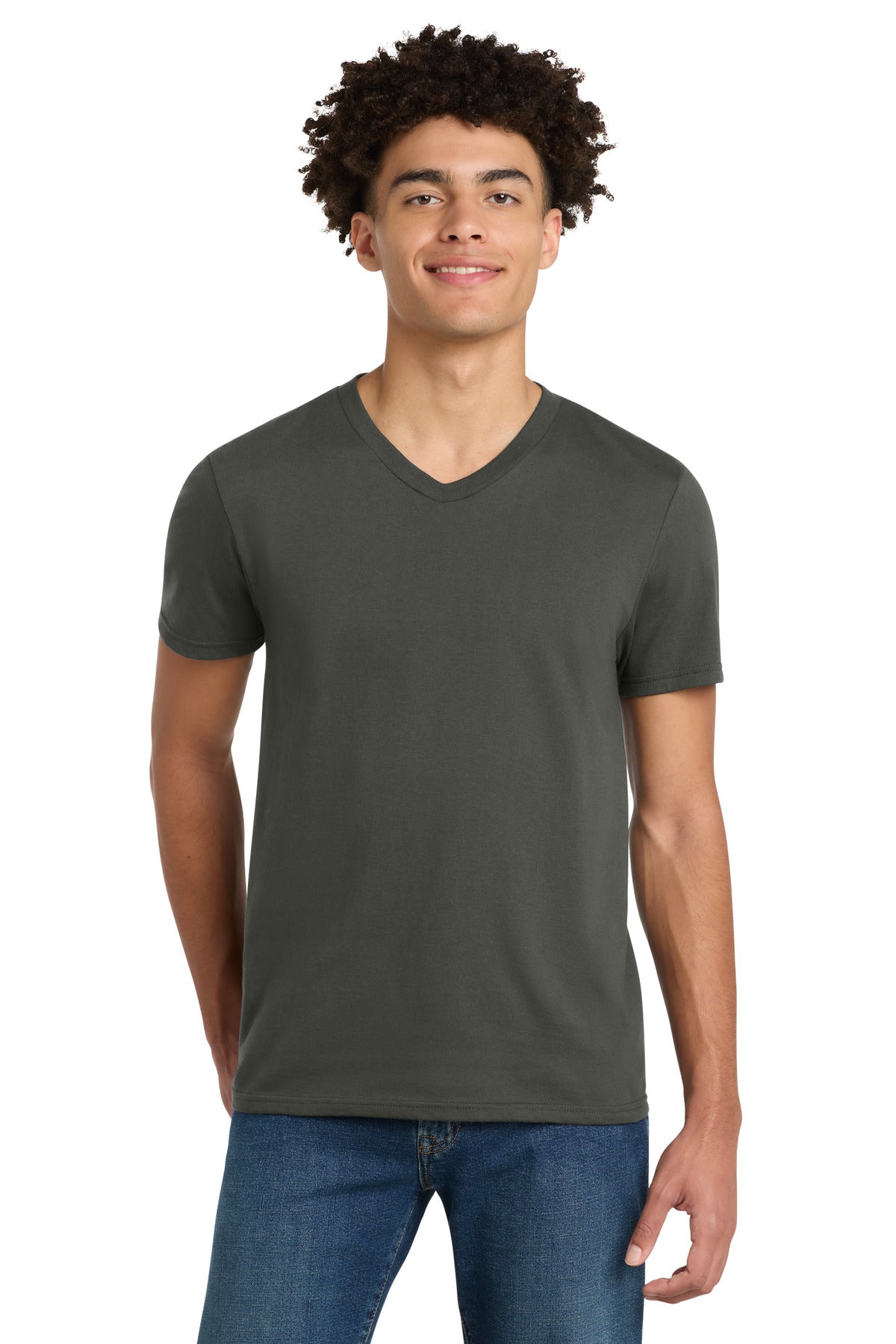 Custom Embroidery or DTF Print - District ®  Very Important Tee ®  V-Neck. DT6500