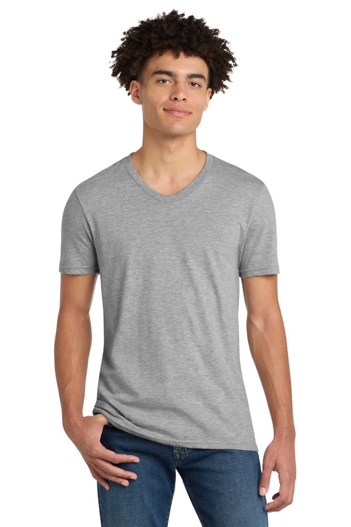 Custom Embroidery or DTF Print - District ®  Very Important Tee ®  V-Neck. DT6500