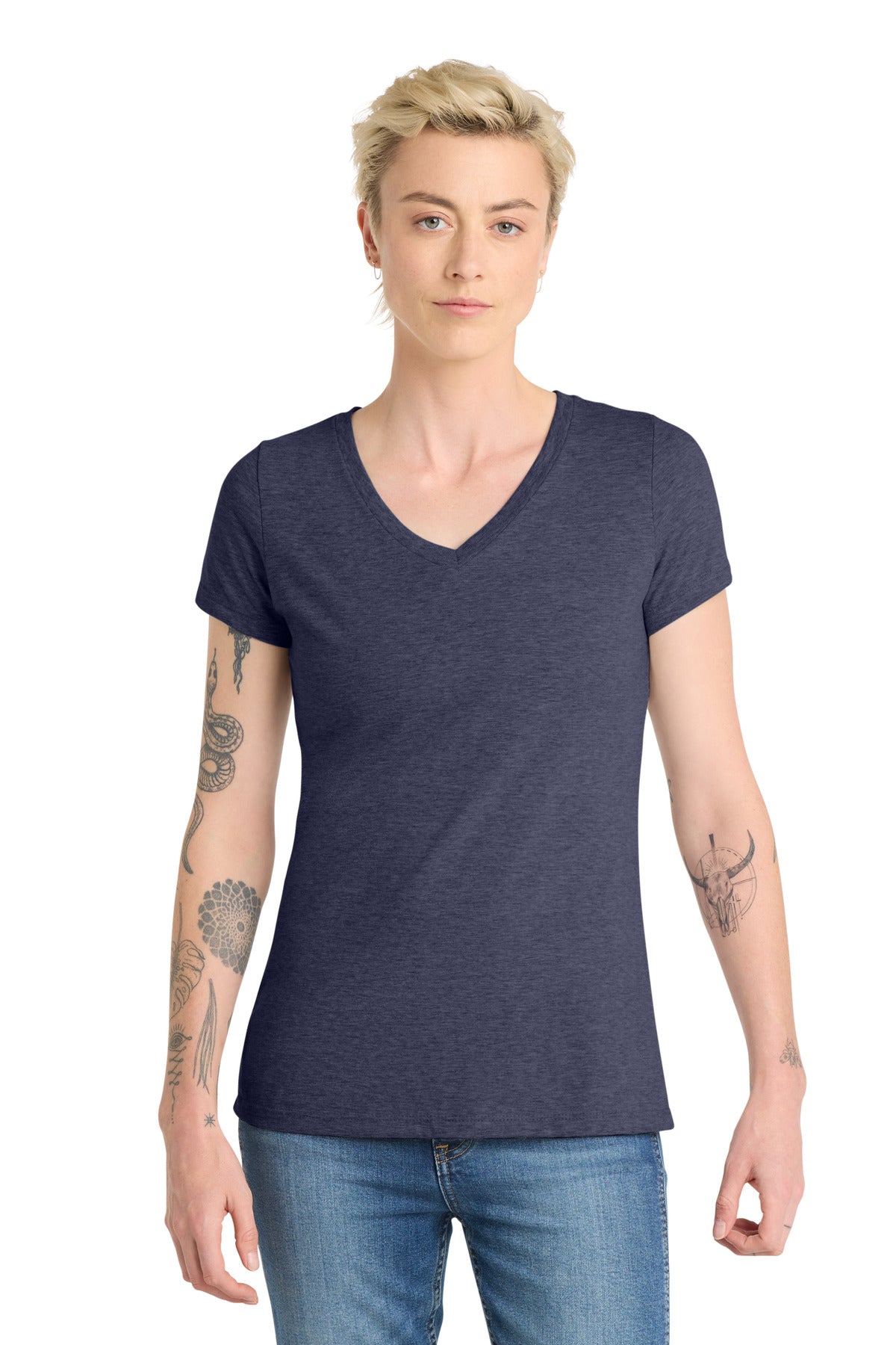 Custom Embroidery or DTF Print - District  ®  Women's Very Important Tee  ®  V-Neck. DT6503