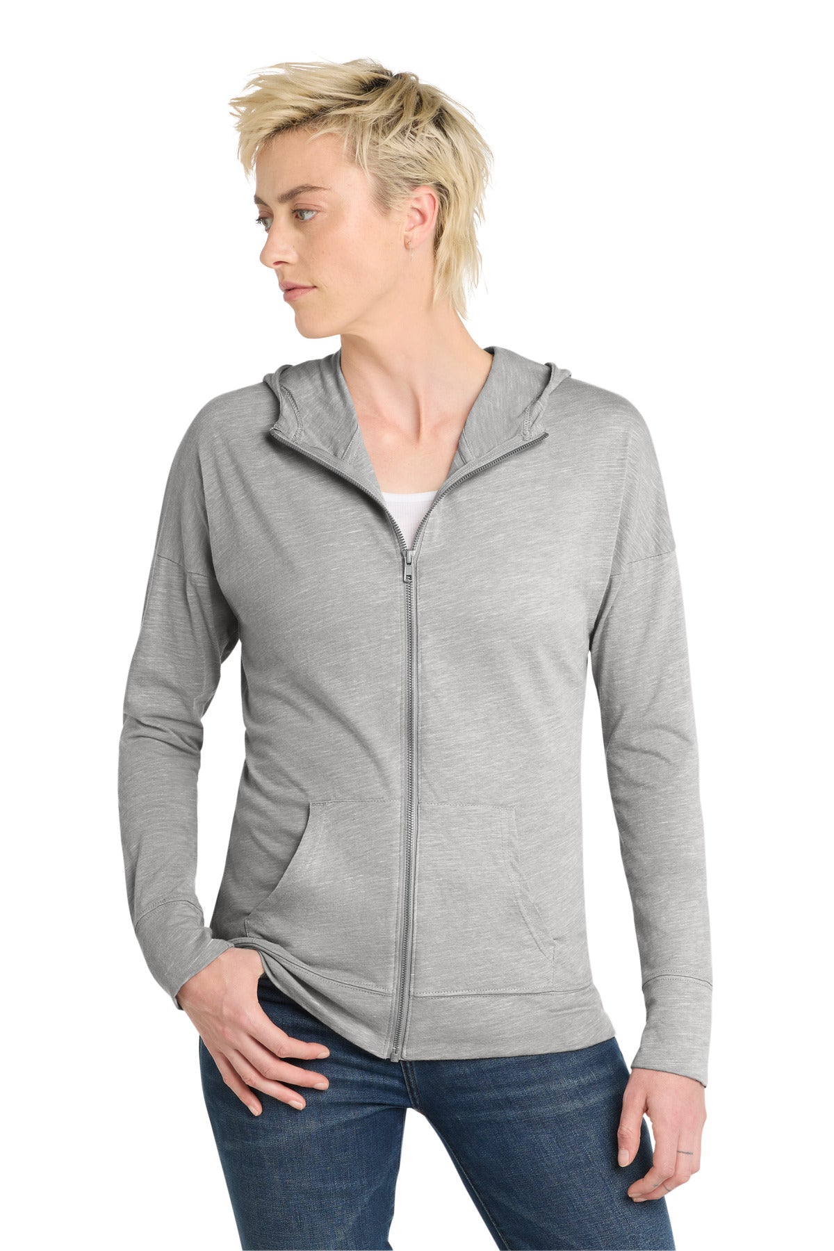 Custom Embroidery or DTF Print - District  ®  Women's Medal Full-Zip Hoodie. DT665