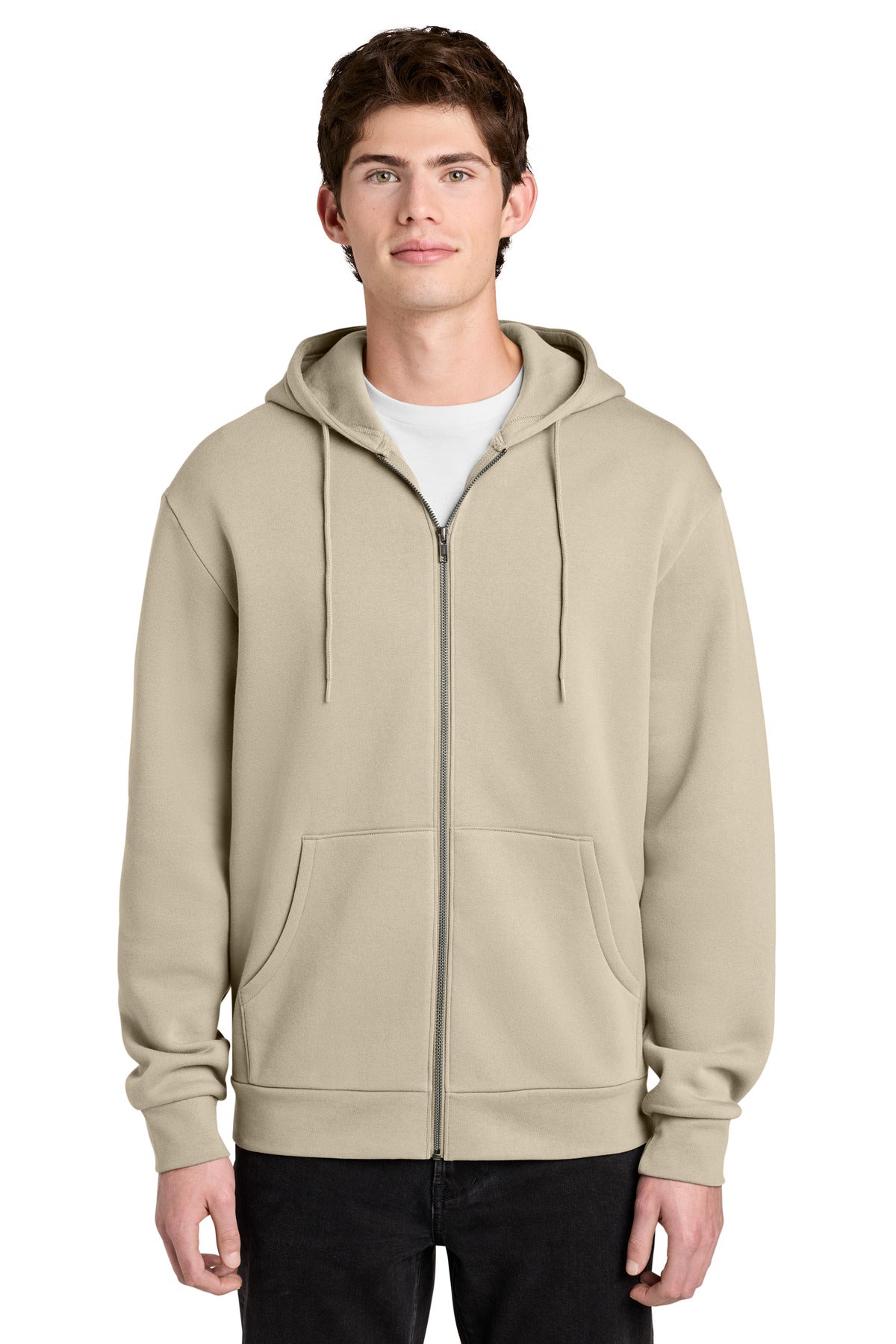 Custom Embroidery or DTF Print - District ®  MelloFleece Full-Zip Hoodie DT6702