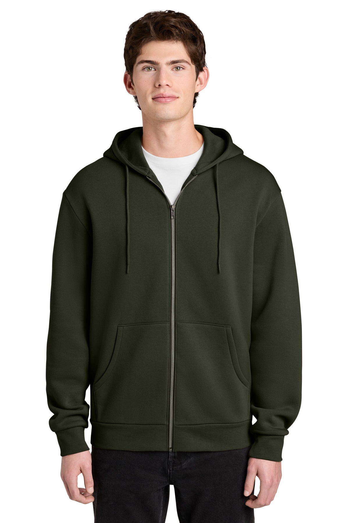Custom Embroidery or DTF Print - District ®  MelloFleece Full-Zip Hoodie DT6702