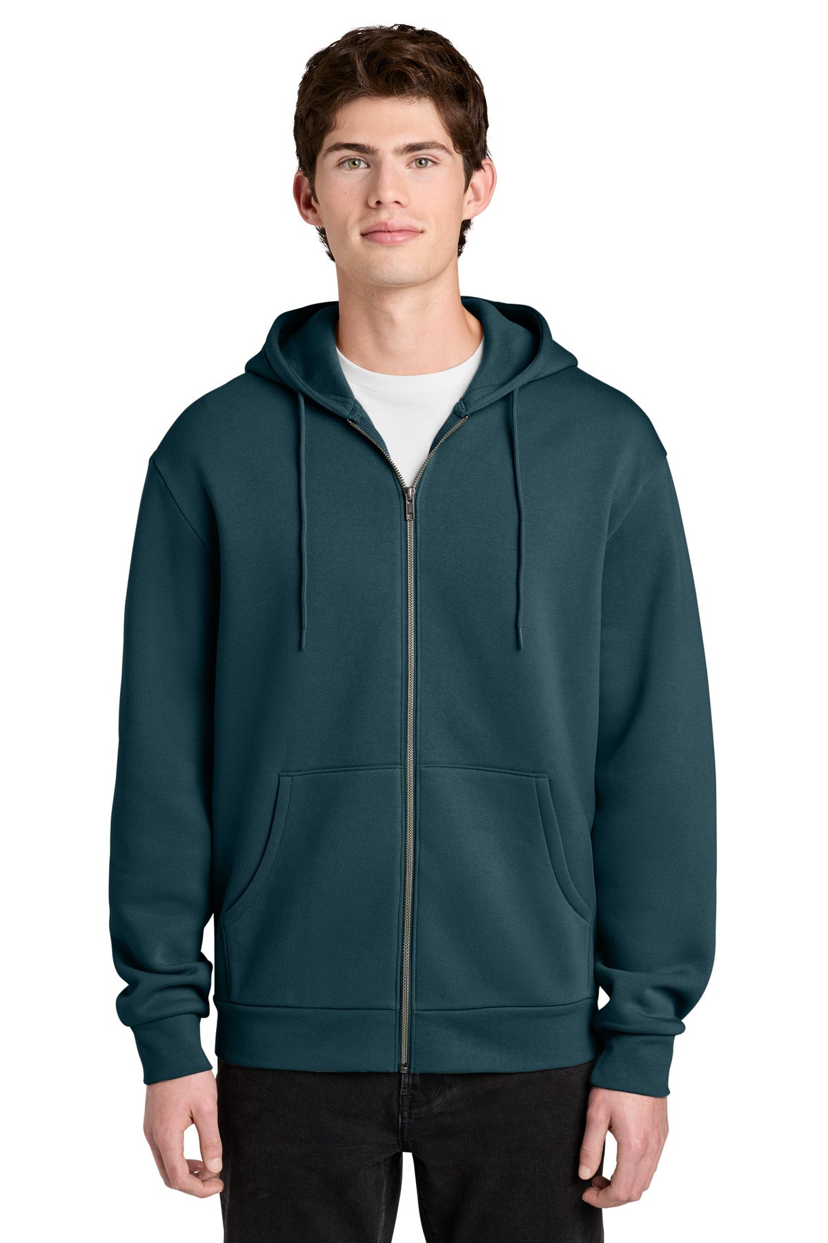Custom Embroidery or DTF Print - District ®  MelloFleece Full-Zip Hoodie DT6702