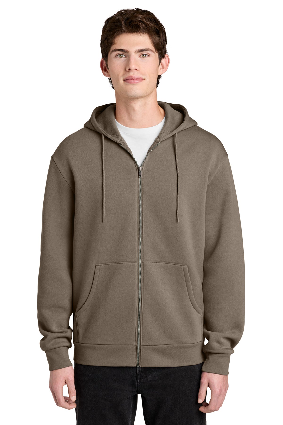 Custom Embroidery or DTF Print - District ®  MelloFleece Full-Zip Hoodie DT6702