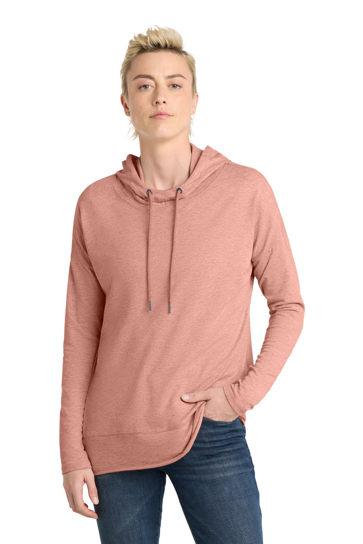 Custom Embroidery or DTF Print - District  ®  Women's Featherweight French Terry  ™  Hoodie DT671