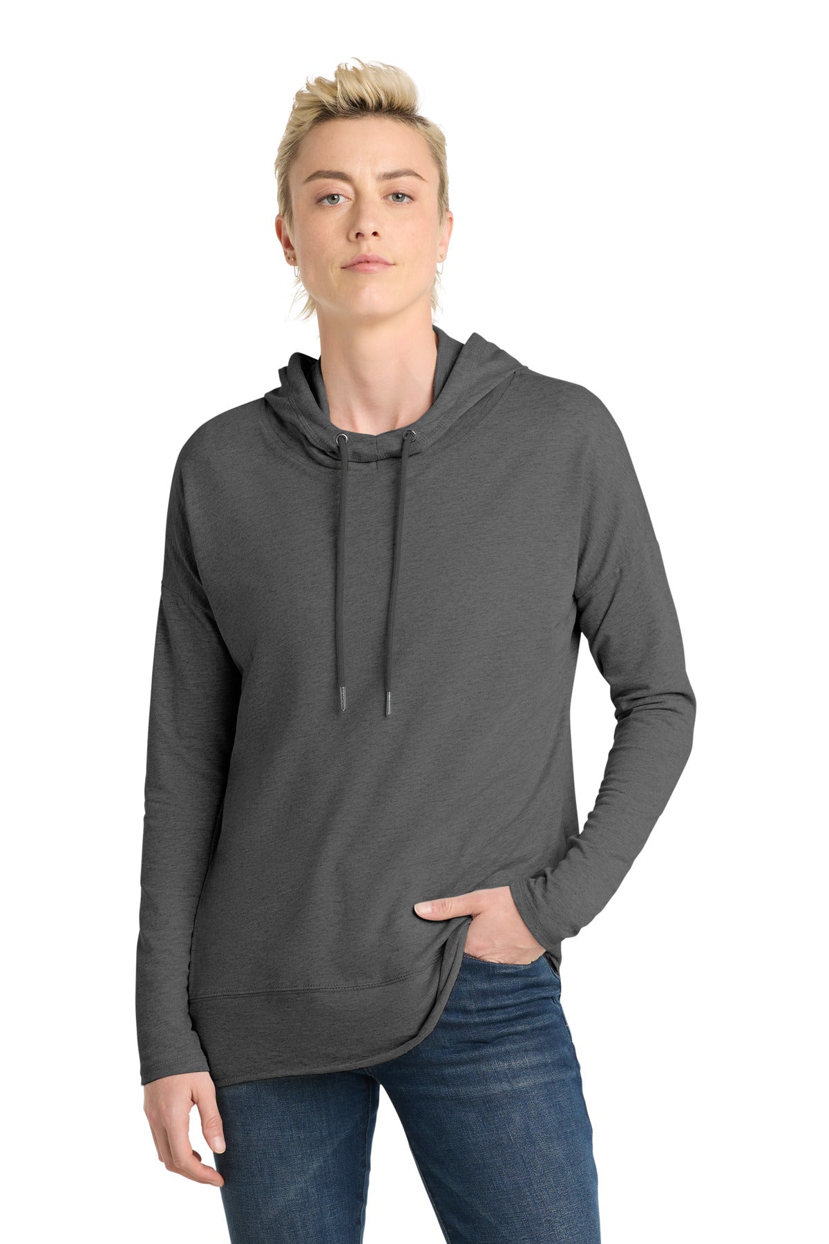 Custom Embroidery or DTF Print - District  ®  Women's Featherweight French Terry  ™  Hoodie DT671