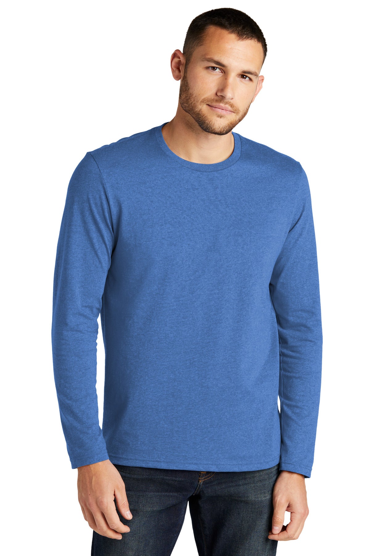 Custom Embroidery or DTF Print - District ®  Re-Tee ®  Long Sleeve DT8003