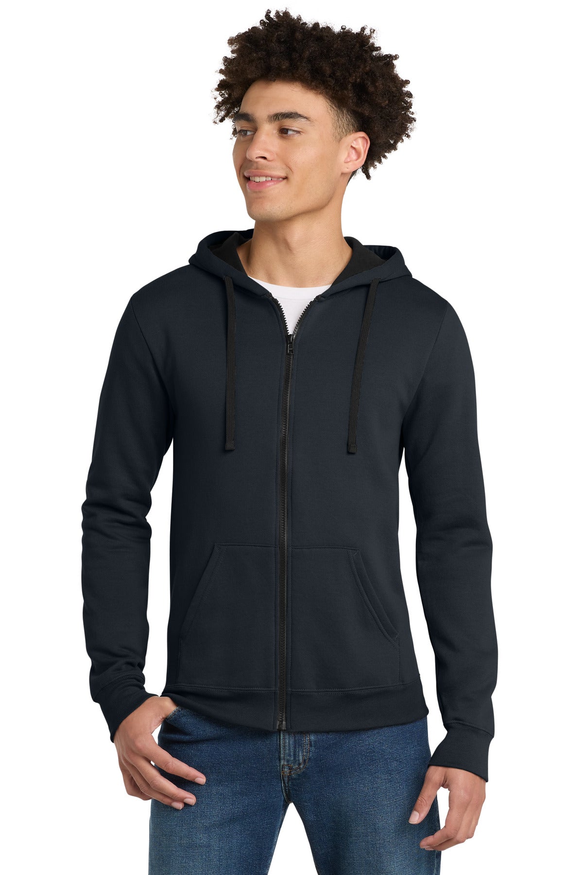 Custom Embroidery or DTF Print - District ®  The Concert Fleece ®  Full-Zip Hoodie. DT800