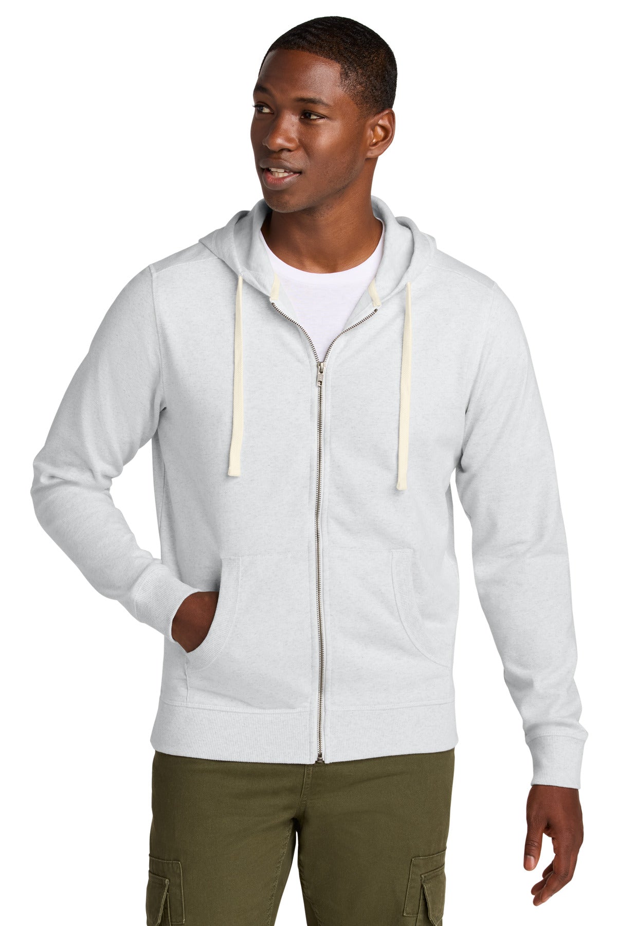 Custom Embroidery or DTF Print - District ®  Re-Fleece ™ Full-Zip Hoodie DT8102