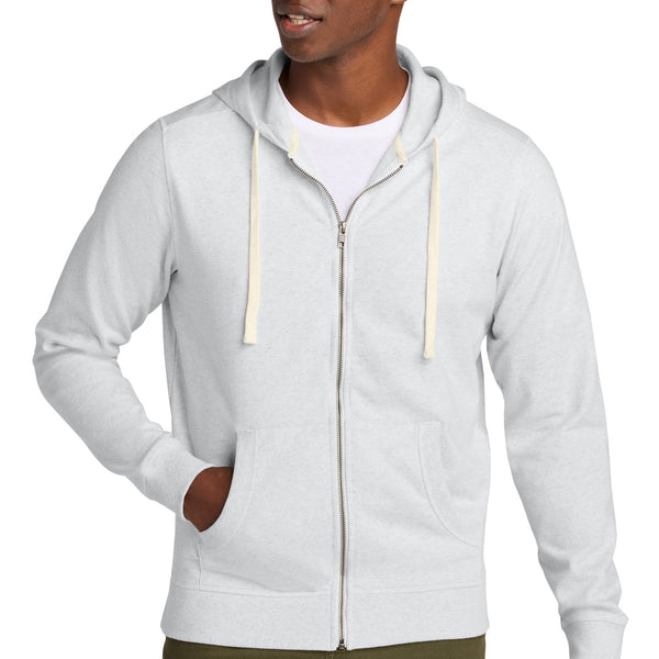 [BEENTRILL]★Serpa Woven Patch Fleece Over Fit Hoodie Zip-Up district-re-fleece-full-zip-
