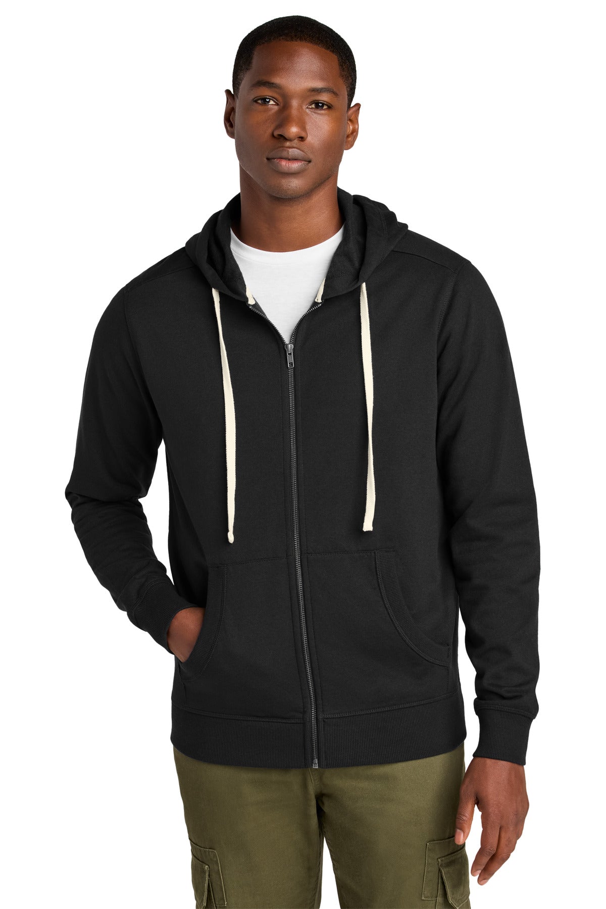 Custom Embroidery or DTF Print - District ®  Re-Fleece ™ Full-Zip Hoodie DT8102