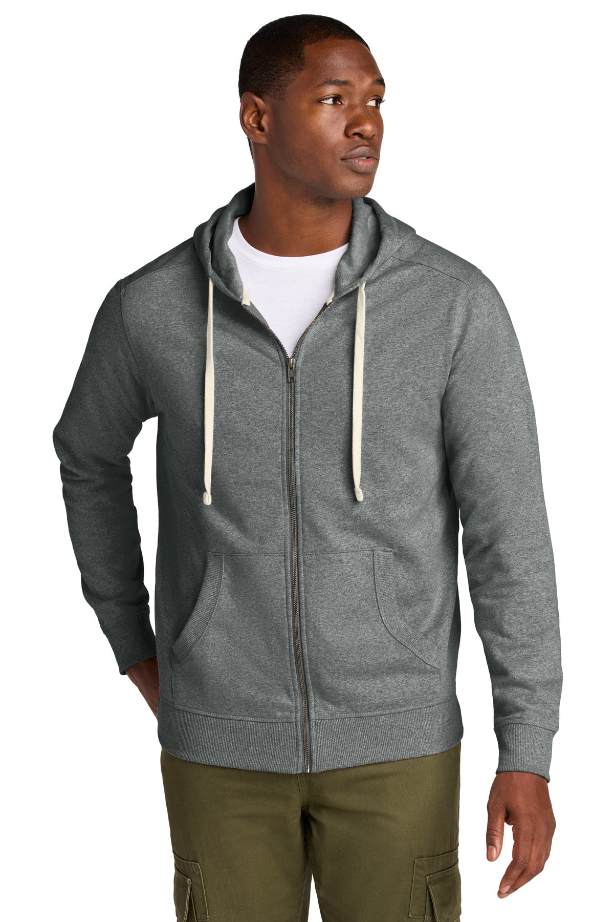 Custom Embroidery or DTF Print - District ®  Re-Fleece ™ Full-Zip Hoodie DT8102