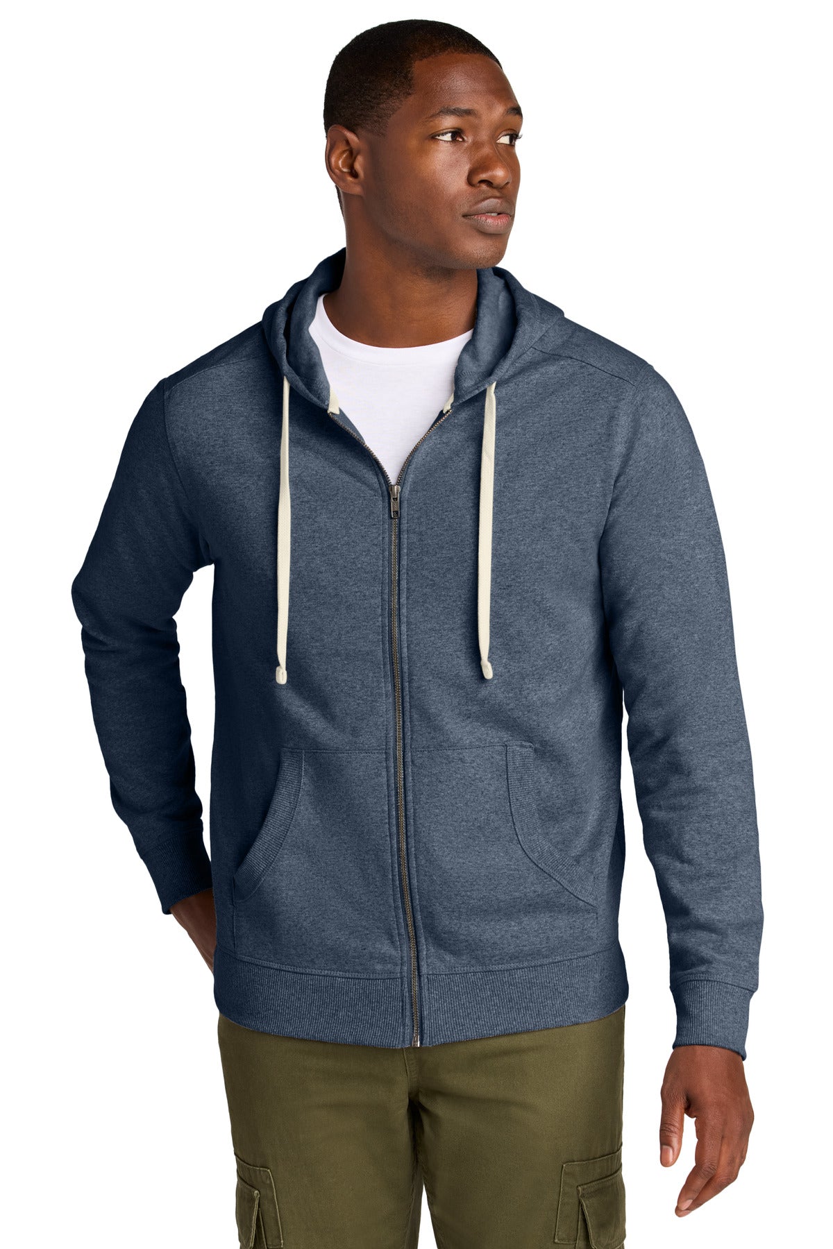 Custom Embroidery or DTF Print - District ®  Re-Fleece ™ Full-Zip Hoodie DT8102