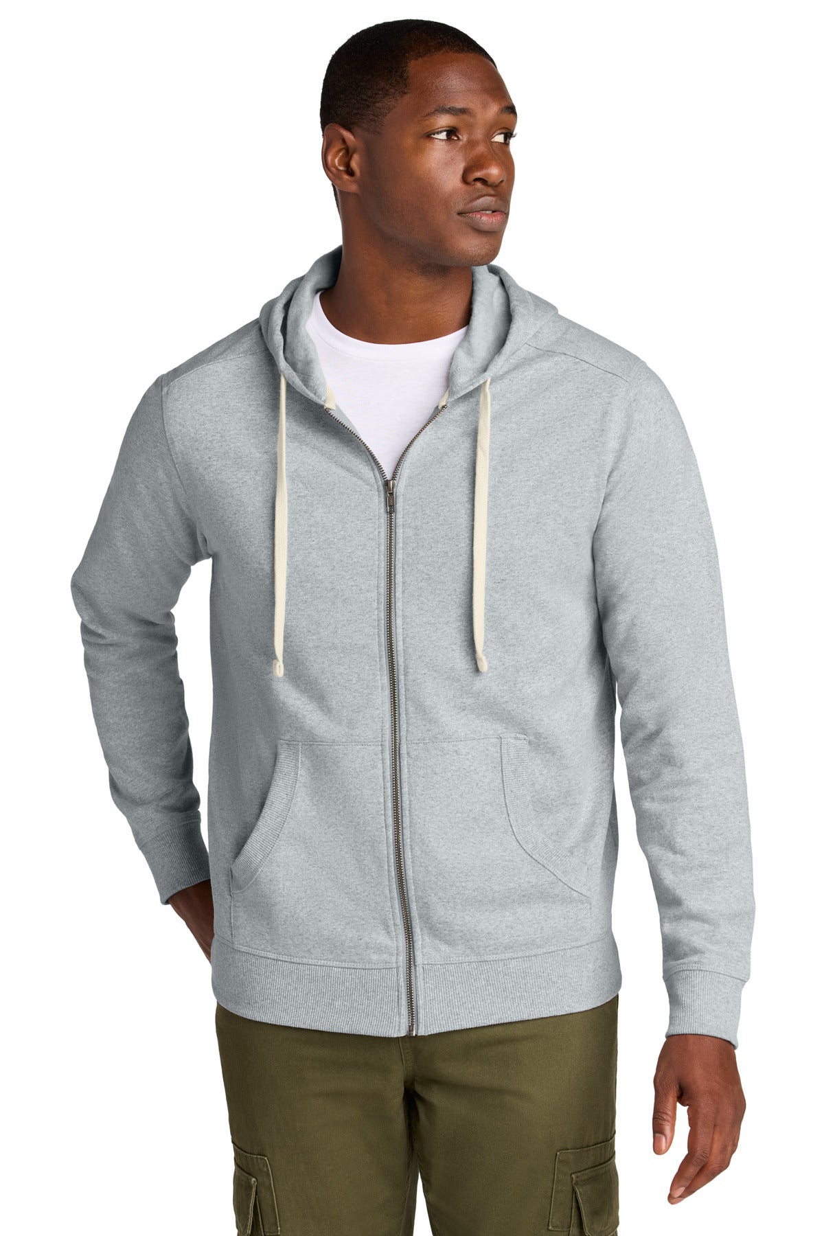 Custom Embroidery or DTF Print - District ®  Re-Fleece ™ Full-Zip Hoodie DT8102