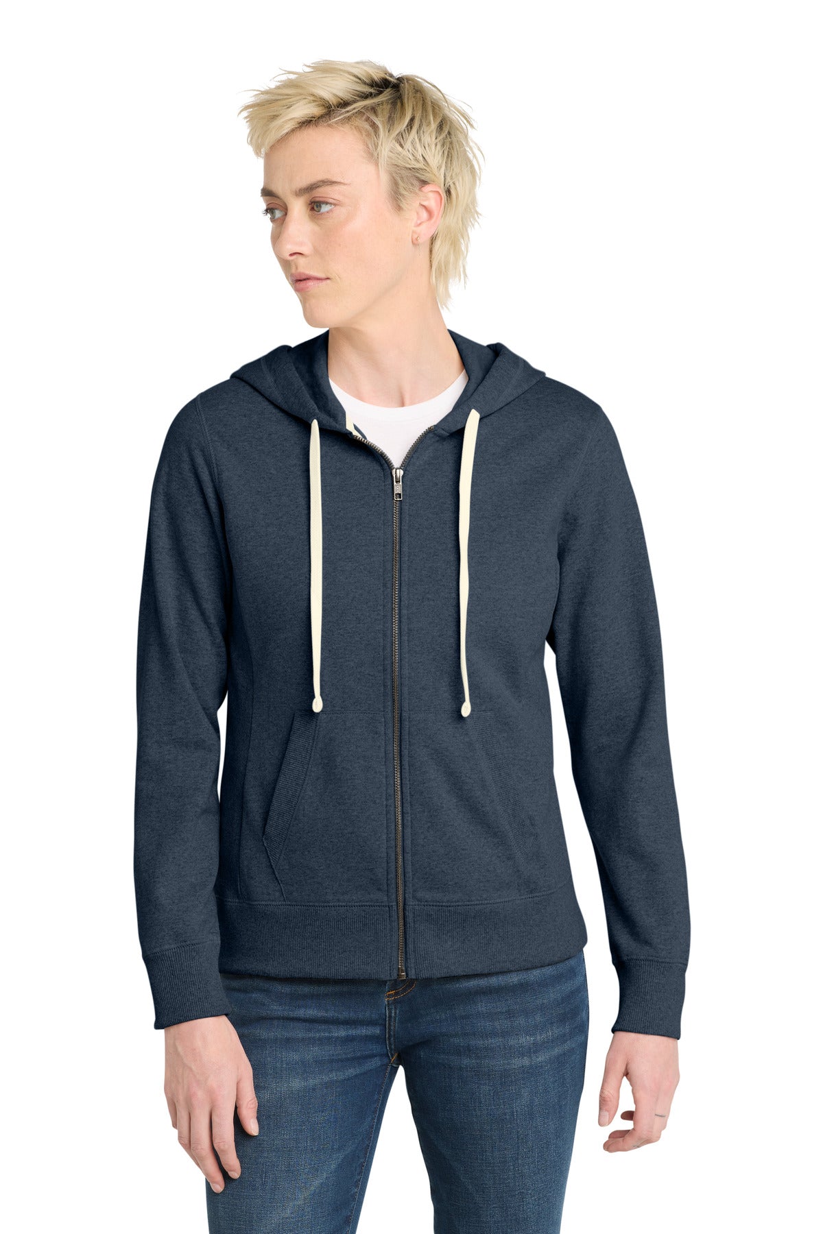 Custom Embroidery or DTF Print - District ®  Women's Re-Fleece ™ Full-Zip Hoodie DT8103