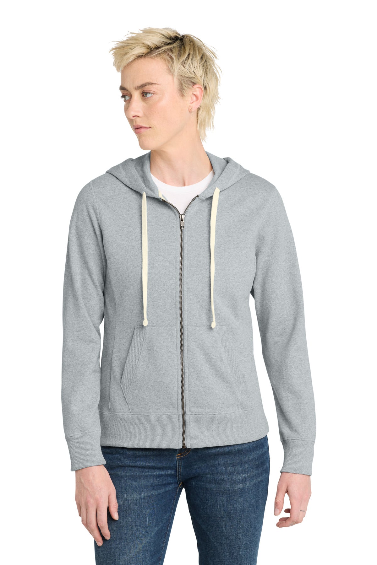 Custom Embroidery or DTF Print - District ®  Women's Re-Fleece ™ Full-Zip Hoodie DT8103