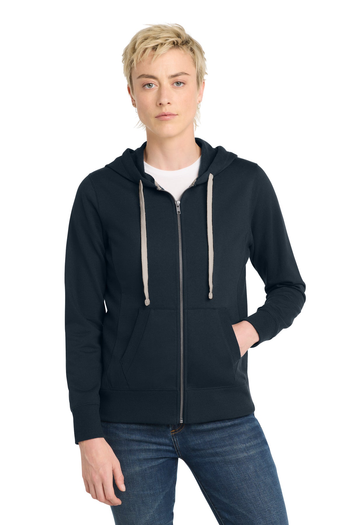 Custom Embroidery or DTF Print - District ®  Women's Re-Fleece ™ Full-Zip Hoodie DT8103