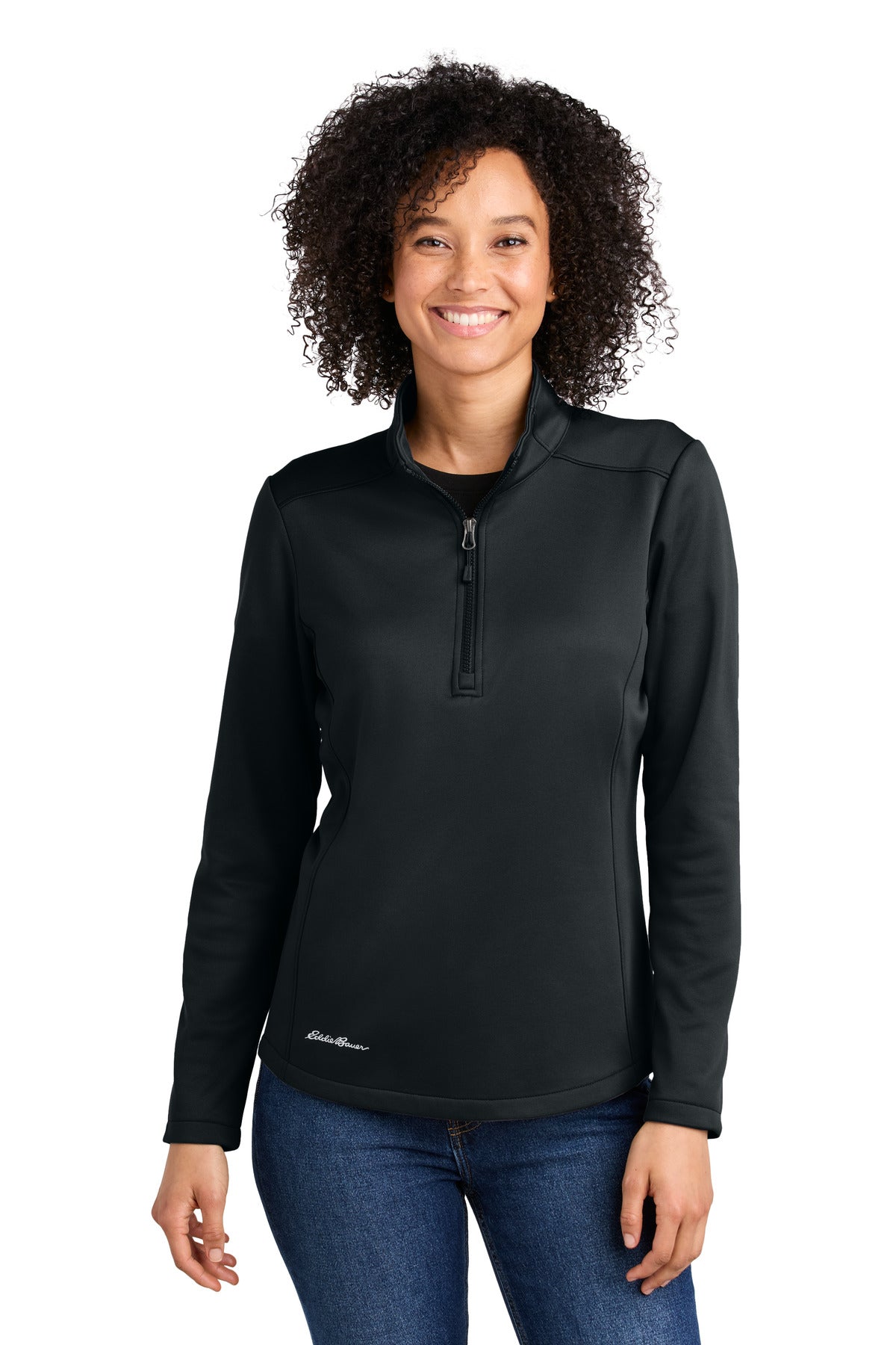 Custom Embroidery or DTF Print - Eddie Bauer® Women's Smooth Mid Layer Fleece 1/2-Zip EB2370
