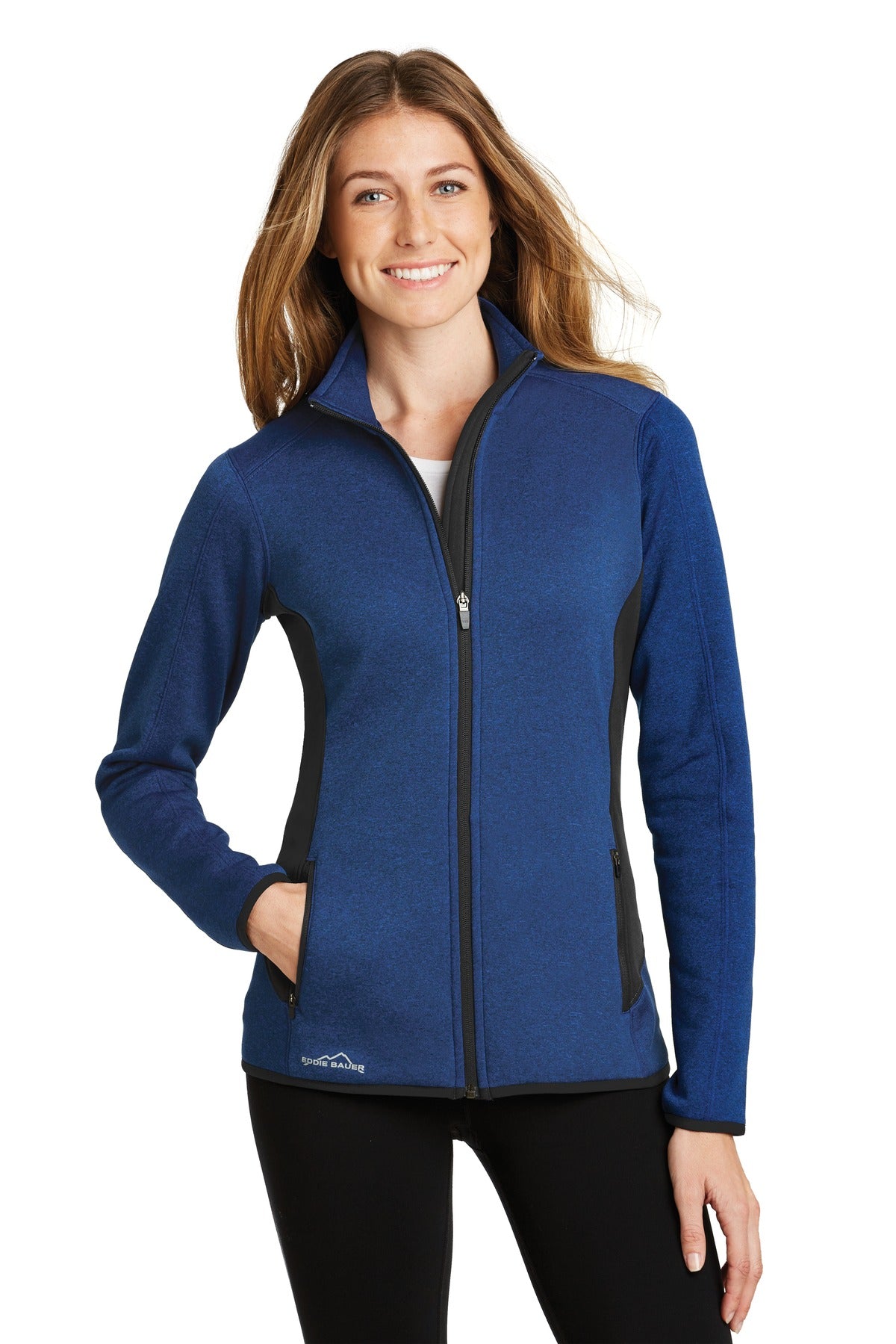 Custom Embroidery or DTF Print - Eddie Bauer® Women's Full-Zip Heather Stretch Fleece Jacket. EB239