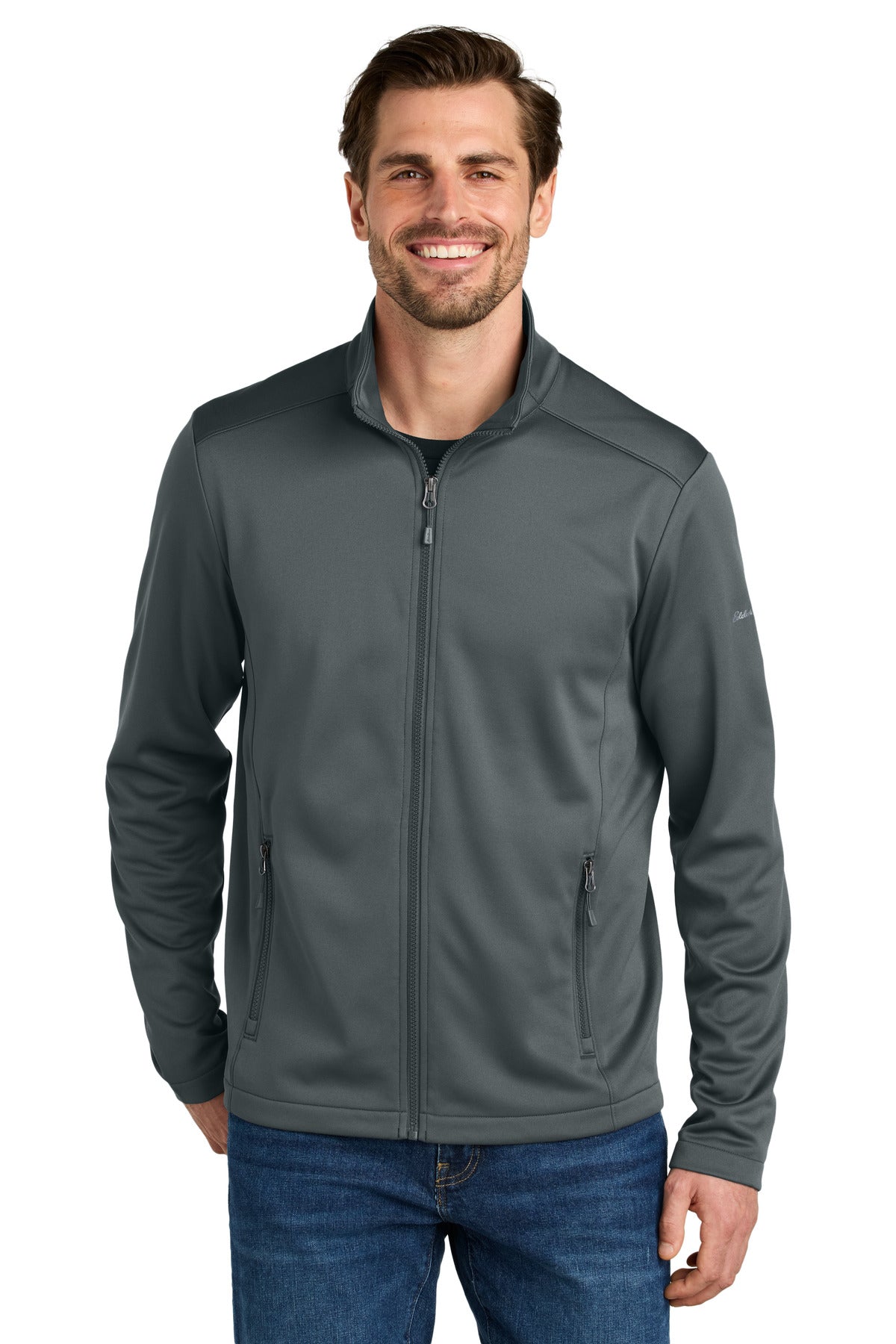 Custom Embroidery or DTF Print - Eddie Bauer® Smooth Mid Layer Fleece Full-Zip EB2460