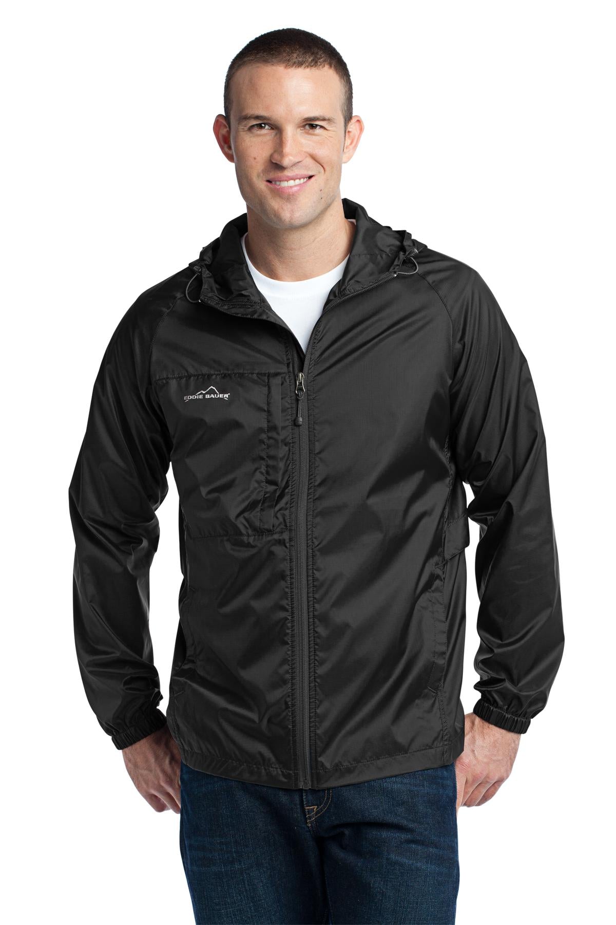 Custom Embroidery or DTF Print - Eddie Bauer® - Packable Wind Jacket. EB500