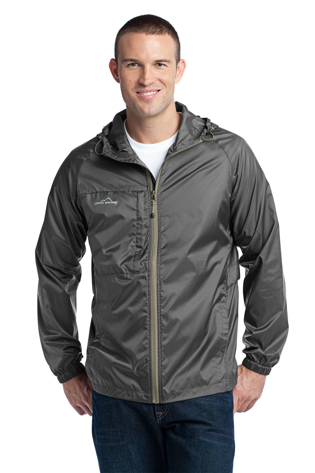 Custom Embroidery or DTF Print - Eddie Bauer® - Packable Wind Jacket. EB500