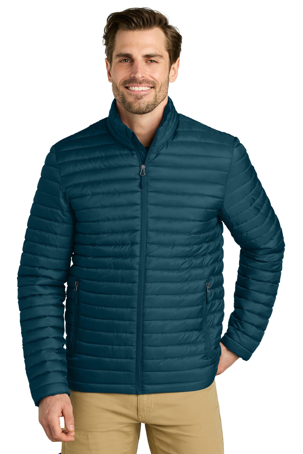 Custom Embroidery or DTF Print - Eddie Bauer ®  Packable Quilted Full-Zip EB514