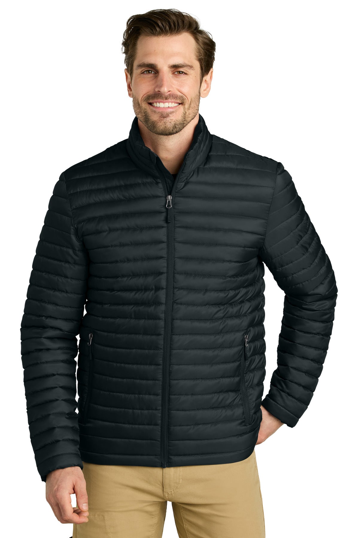 Custom Embroidery or DTF Print - Eddie Bauer ®  Packable Quilted Full-Zip EB514