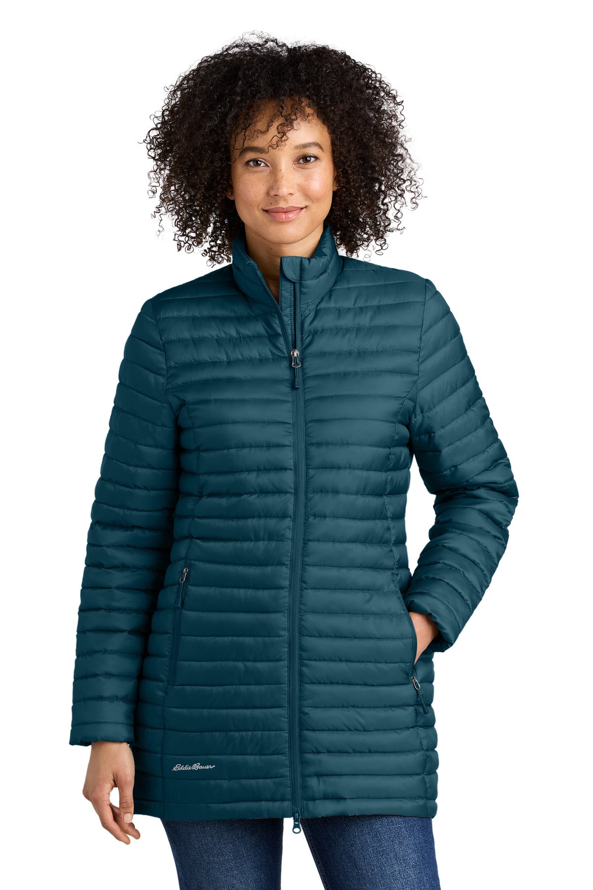 Custom Embroidery or DTF Print - Eddie Bauer ®  Women's Packable Quilted Full-Zip EB515