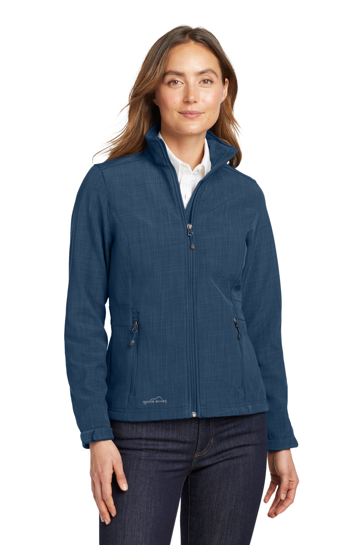 Custom Embroidery or DTF Print - Eddie Bauer® Women's Shaded Crosshatch Soft Shell Jacket. EB533