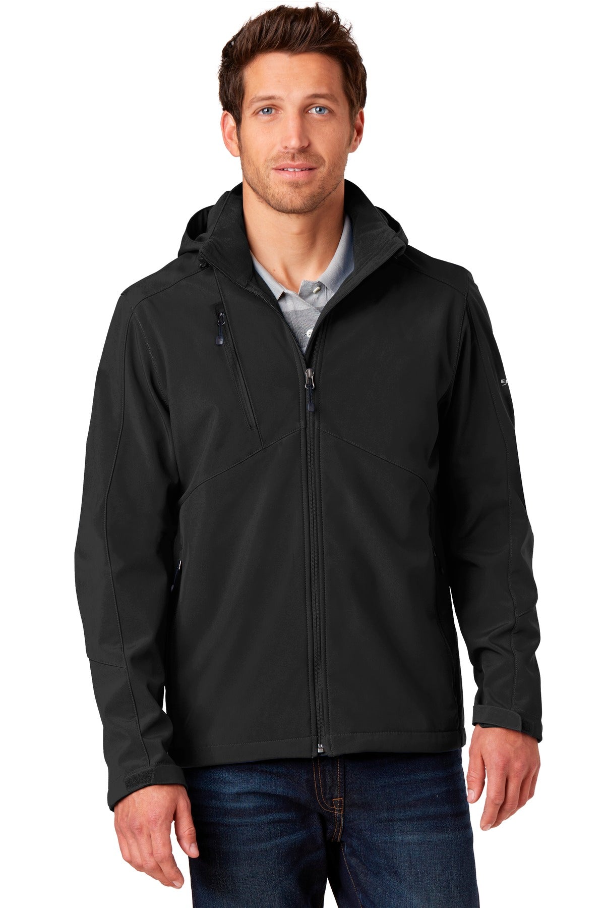 Custom Embroidery or DTF Print - Eddie Bauer® Hooded Soft Shell Parka. EB536