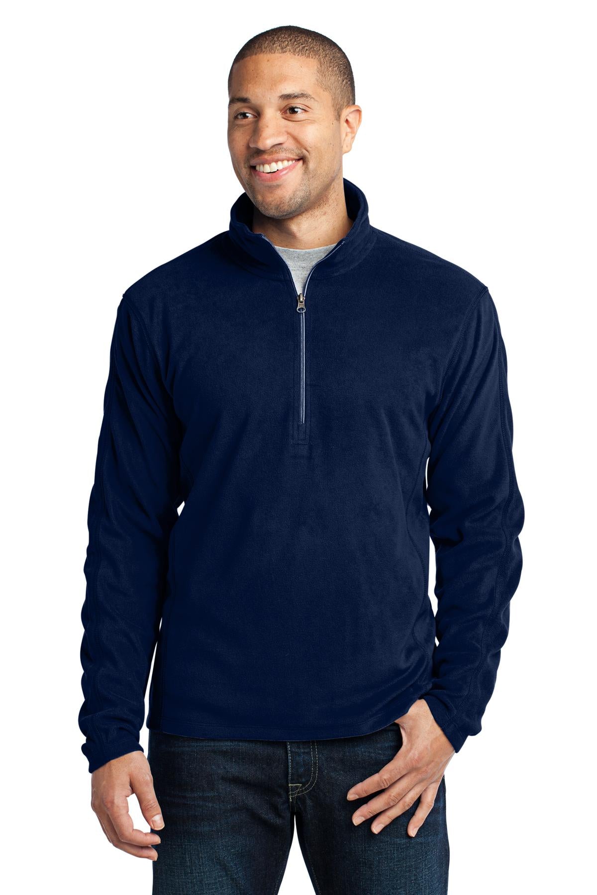 Custom Embroidery or DTF Print - Port Authority ®  Microfleece 1/2-Zip Pullover. F224