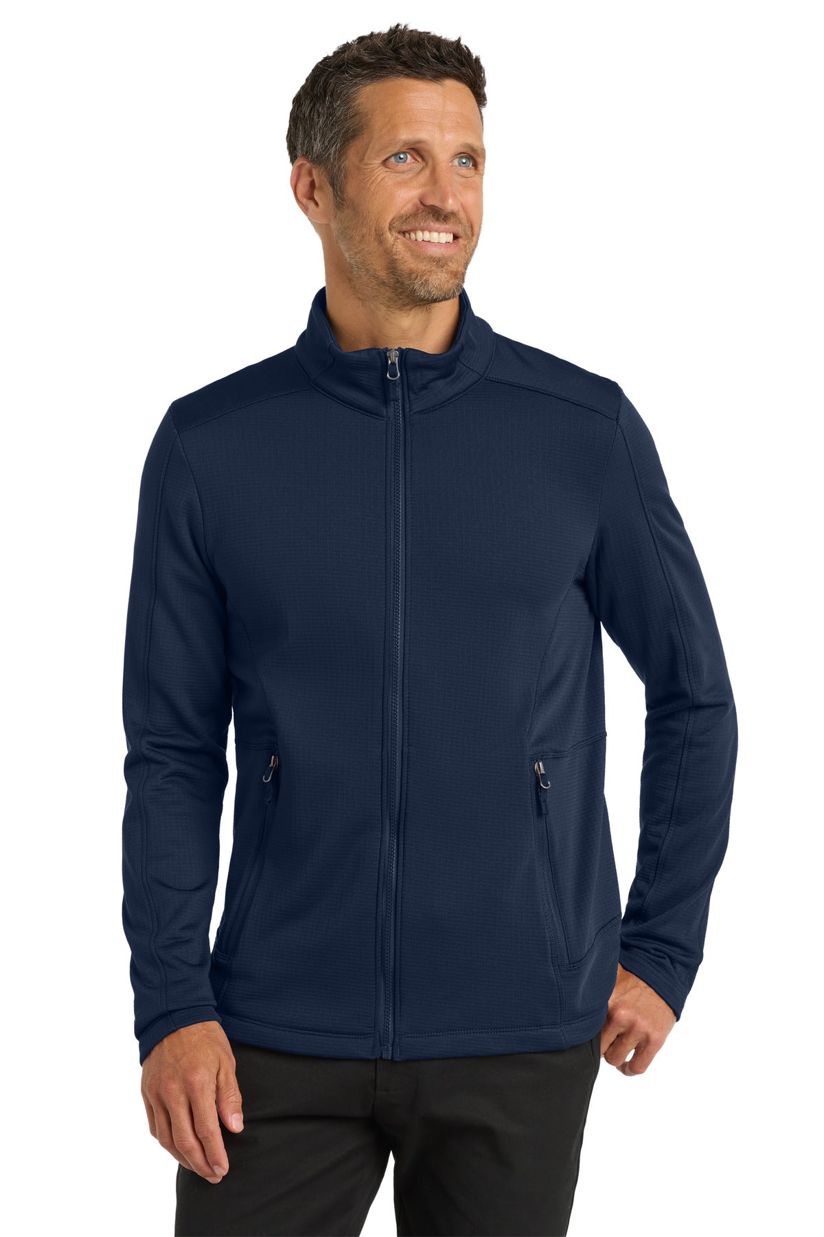 Custom Embroidery or DTF Print - Port Authority  ®  Grid Fleece Jacket. F239