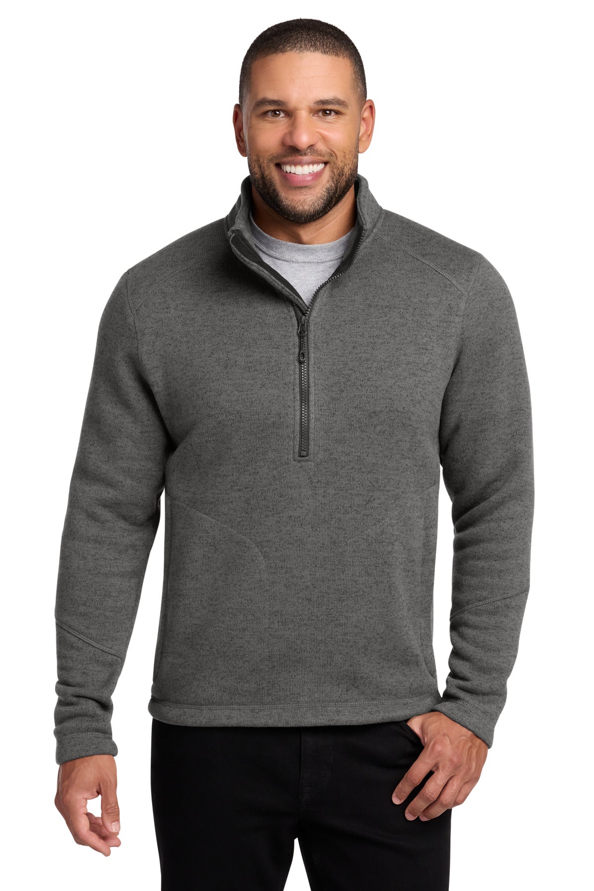 Custom Embroidery or DTF Print - Port Authority ®  Arc Sweater Fleece 1/4-Zip F426