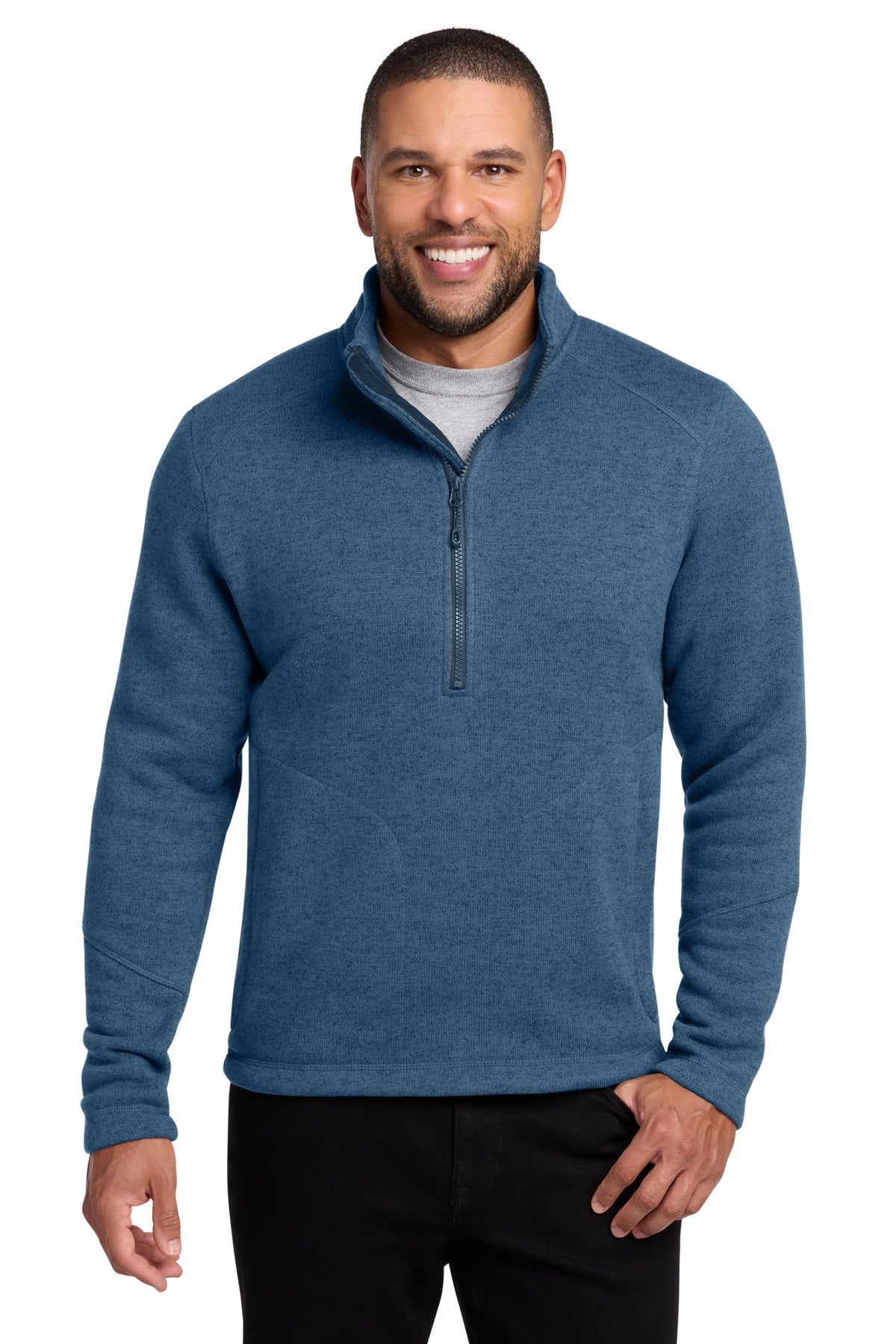 Custom Embroidery or DTF Print - Port Authority ®  Arc Sweater Fleece 1/4-Zip F426