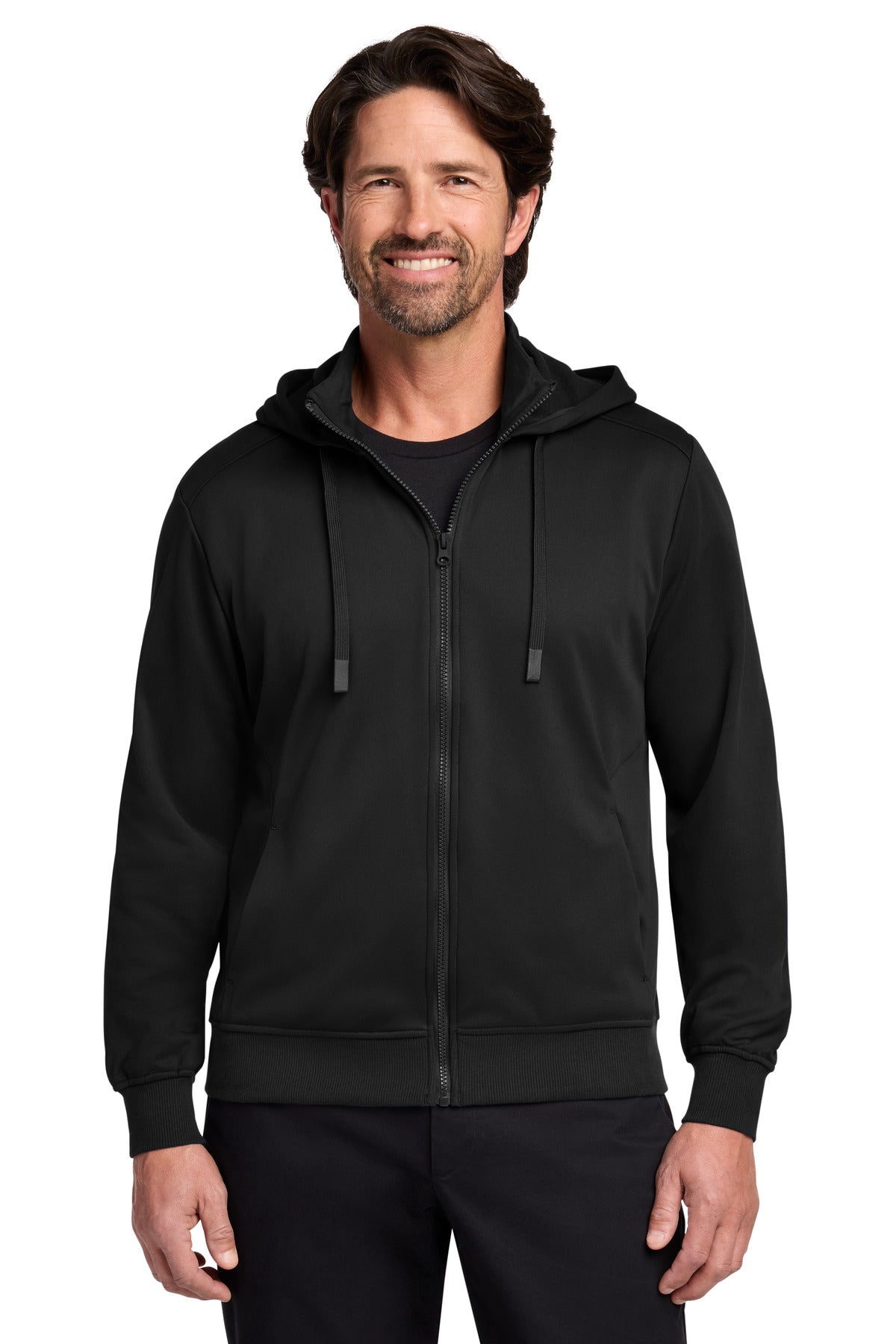 Custom Embroidery or DTF Print - Port Authority ®  Smooth Fleece Hooded Jacket F814