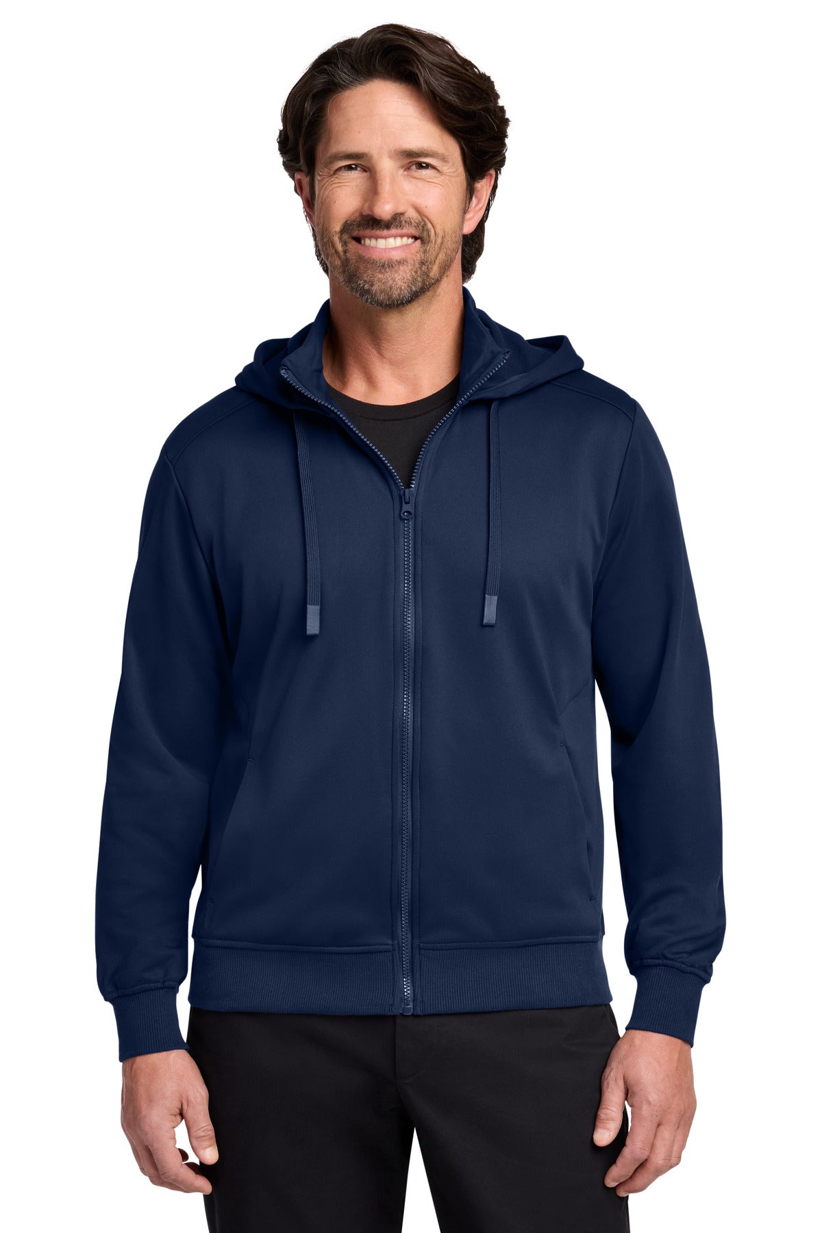 Custom Embroidery or DTF Print - Port Authority ®  Smooth Fleece Hooded Jacket F814