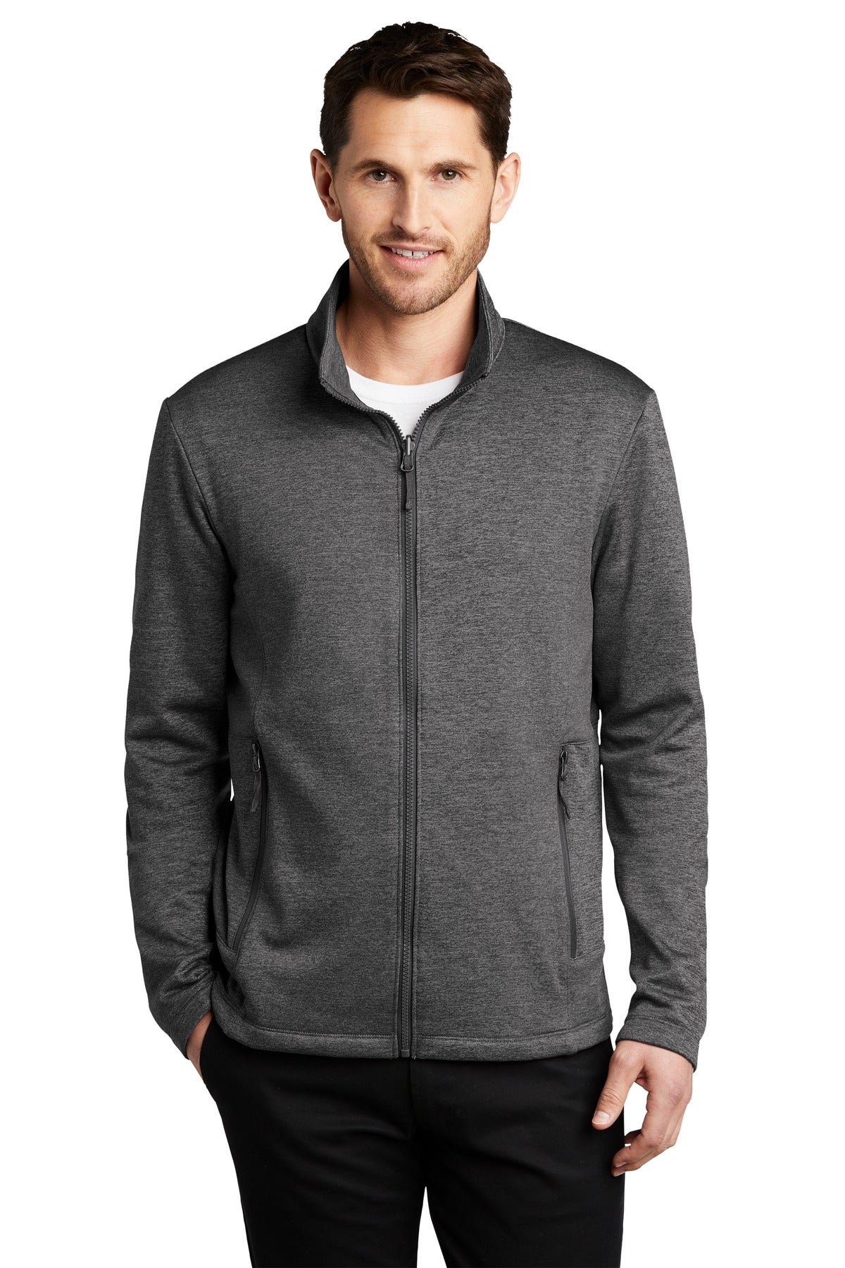 Custom Embroidery or DTF Print - Port Authority  ®  Collective Striated Fleece Jacket. F905