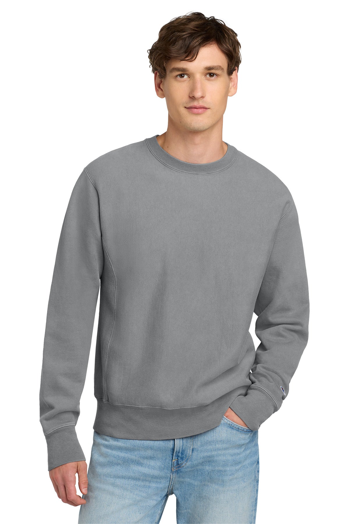 Custom Embroidery or DTF Print - Champion  ®  Reverse Weave  ®  Garment-Dyed Crewneck Sweatshirt. GDS149
