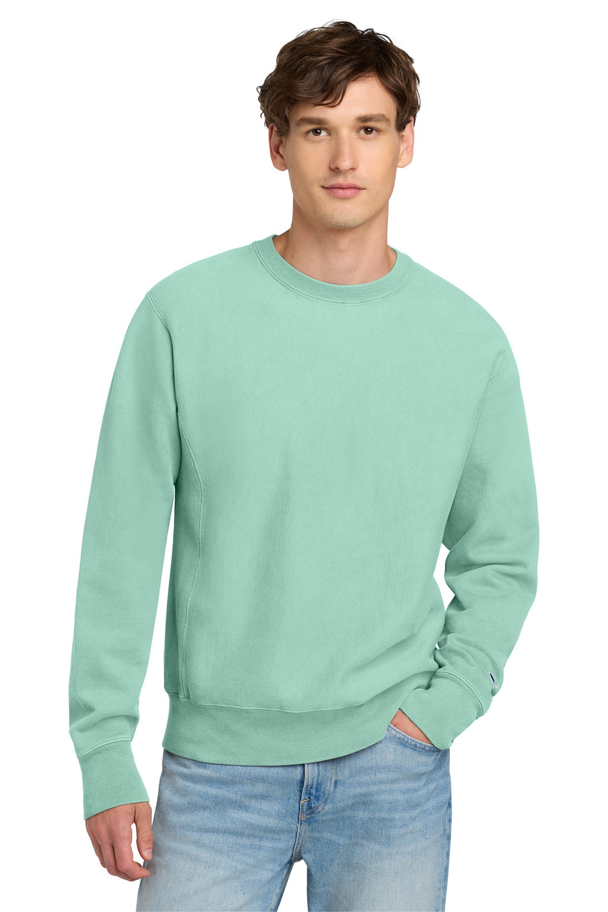 Custom Embroidery or DTF Print - Champion  ®  Reverse Weave  ®  Garment-Dyed Crewneck Sweatshirt. GDS149