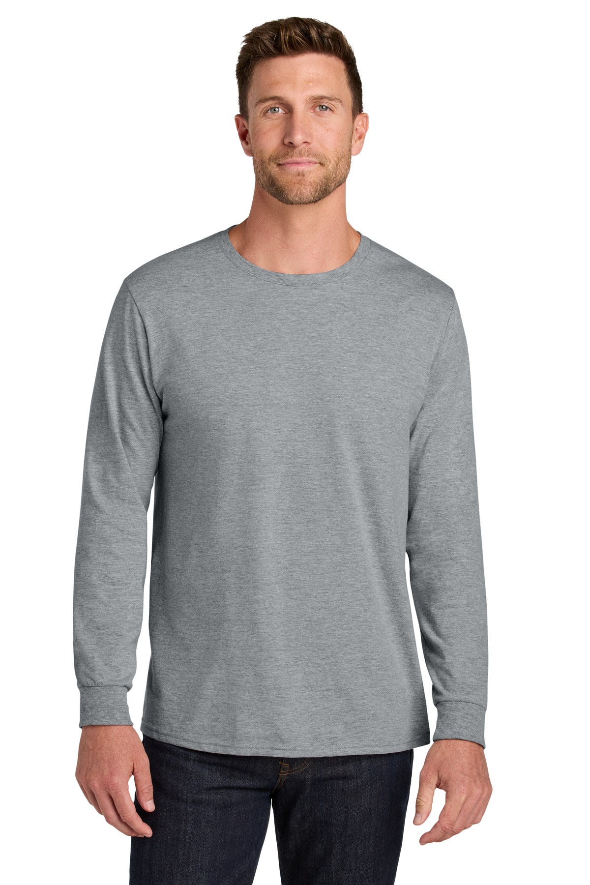 Custom Embroidery or DTF Print - Jerzees Ultimate ™  Unisex Ring Spun Long Sleeve T-Shirt IC46L