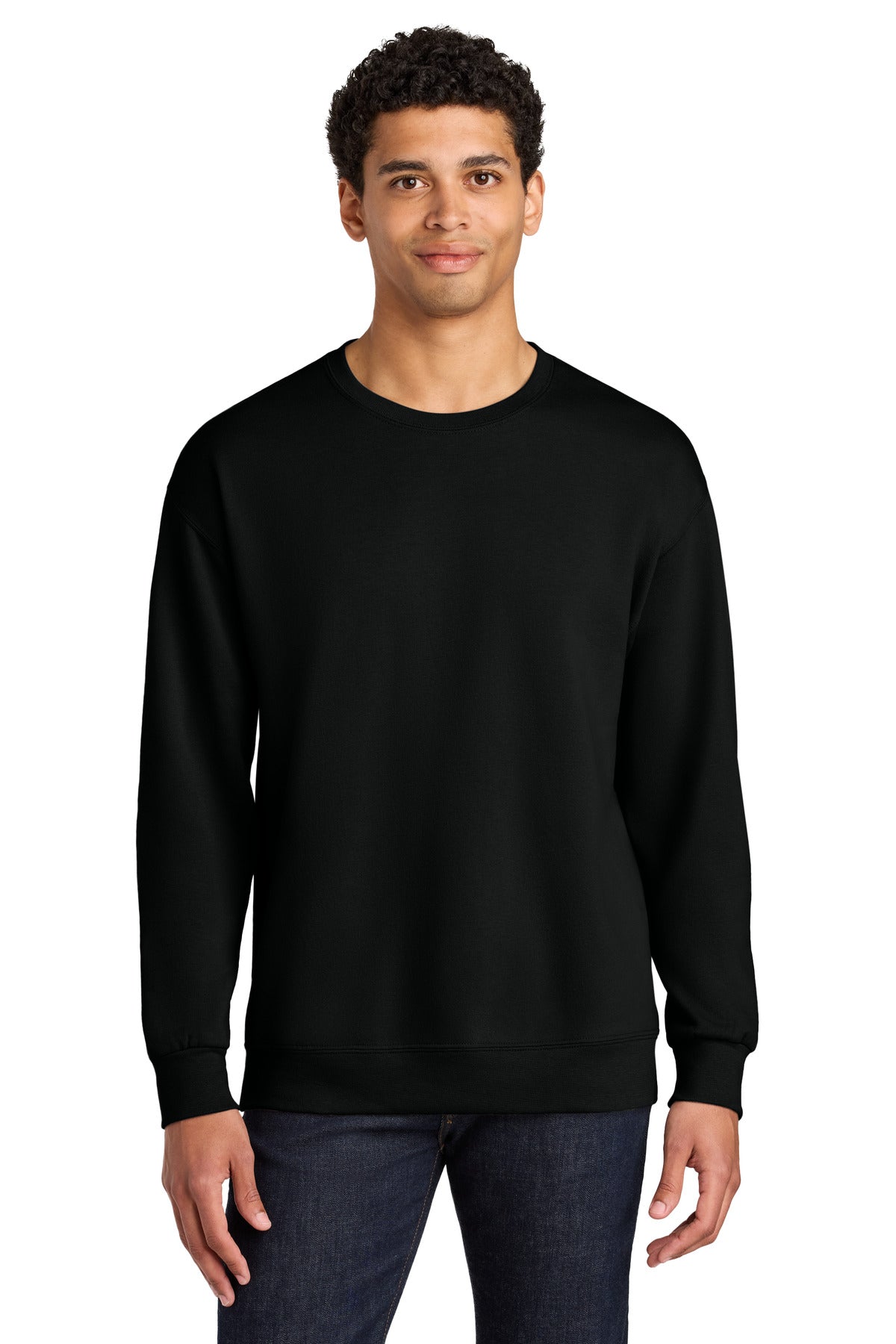 Custom Embroidery or DTF Print - Jerzees Ultimate ™  Unisex CVC Ring Spun Crewneck Sweatshirt IC48M