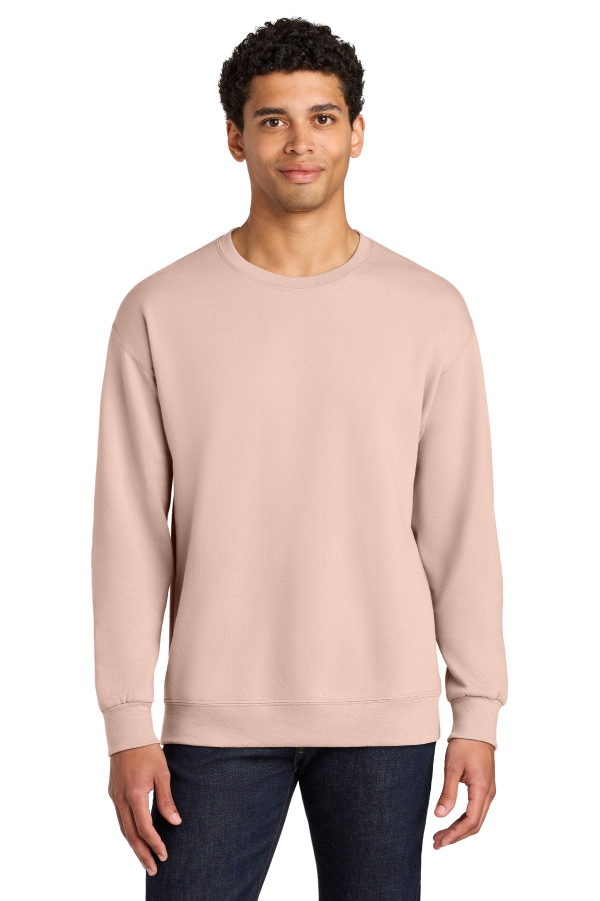 Custom Embroidery or DTF Print - Jerzees Ultimate ™  Unisex CVC Ring Spun Crewneck Sweatshirt IC48M