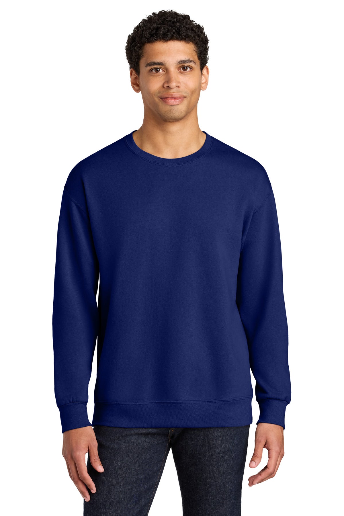 Custom Embroidery or DTF Print - Jerzees Ultimate ™  Unisex CVC Ring Spun Crewneck Sweatshirt IC48M