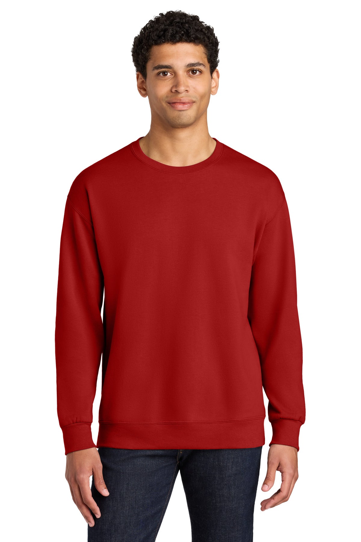 Custom Embroidery or DTF Print - Jerzees Ultimate ™  Unisex CVC Ring Spun Crewneck Sweatshirt IC48M